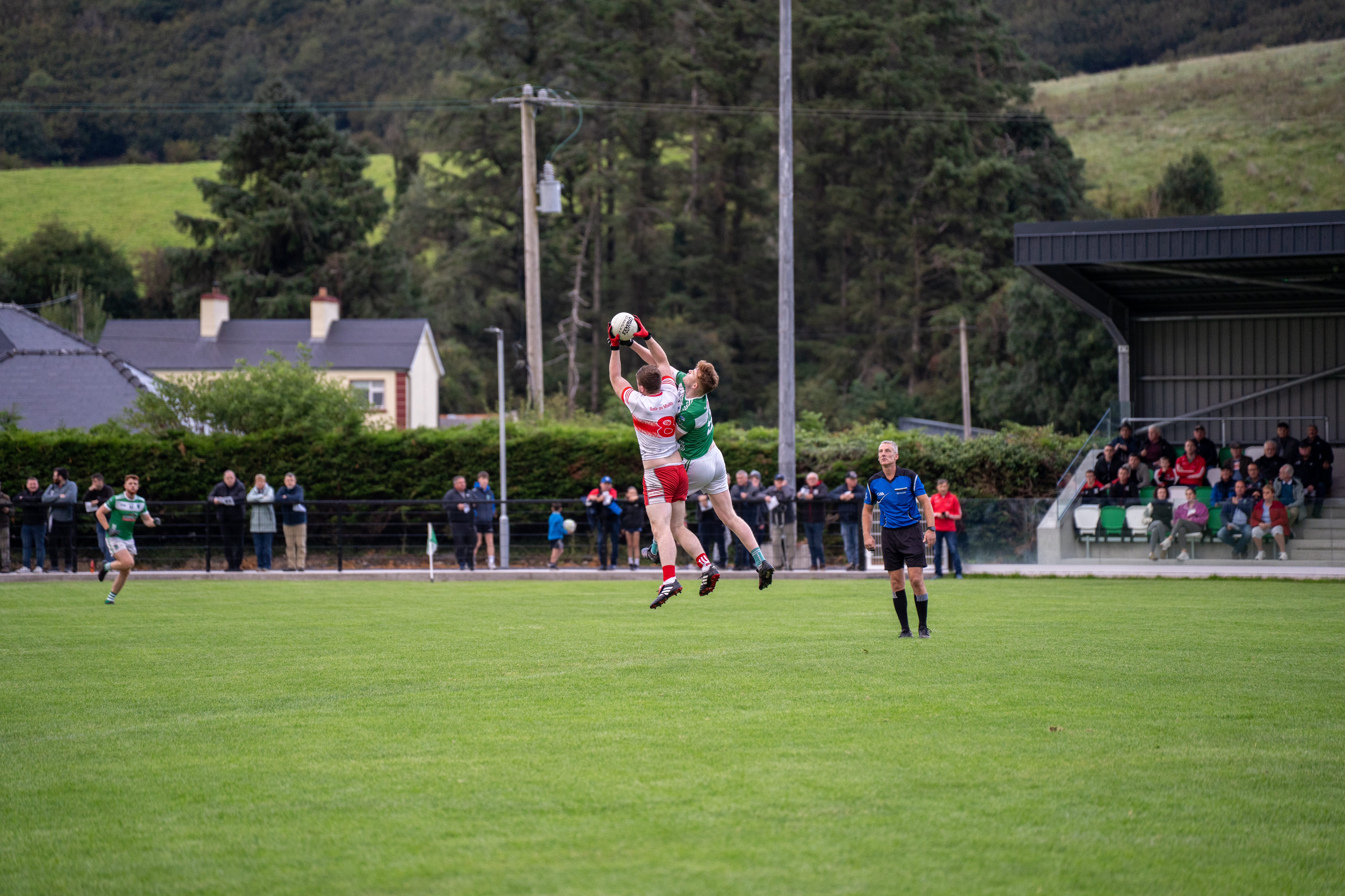 Matthew Clavin jumping for throw-in vs Ballymote